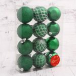 Набор ёлочных шаров "Ларго", d-6 см, 12 шт, пластик, цвет  зелёный