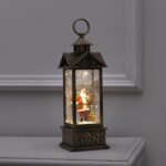 Фигура светодиодная фонарь "Дед Мороз", 10.5х31 см, USB, музыка, свет свечения тёпло-белый