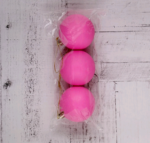 Набор ёлочных шаров "Матовый", d-5,5 см, 3 шт, пластик, цвет ярко-розовый