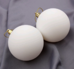 Набор ёлочных шаров "Матовый",  d-8 см, 2 шт, пластик, цвет белый