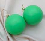 Набор ёлочных шаров "Матовый",  d-8 см, 2 шт, пластик, цвет зелёный