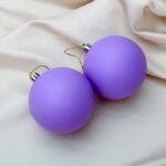 Набор ёлочных шаров "Матовый",d-8 см, 2 шт, пластик, цвет фиолетовый