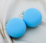 Набор ёлочных шаров "Матовый", d-8 см, 2 шт, пластик, цвет голубой