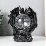 Сувенир плазменный шар "Двуглавый дракон", 21*10*12 см, пластик