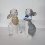 Сувенир  "Кролики милашки", цвет серые, 20х10х10,5 см, керамика