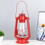 Декоративный светильник "Красный фонарик", 13х5.5х5.5 см, работает от батареек. 3xAG13, цвет свечения тёпло-белый