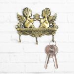 Сувенир ключница " Гармонии и мира вашему дому", ангелы , 9 х 6,9 см, металл