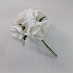 Искусственные цветы "Букет из 5 роз", h-26см, резина