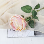 Цветы искусственные "Роза Охара",  8,5*56 см, цвет розовый, пластик, текстиль