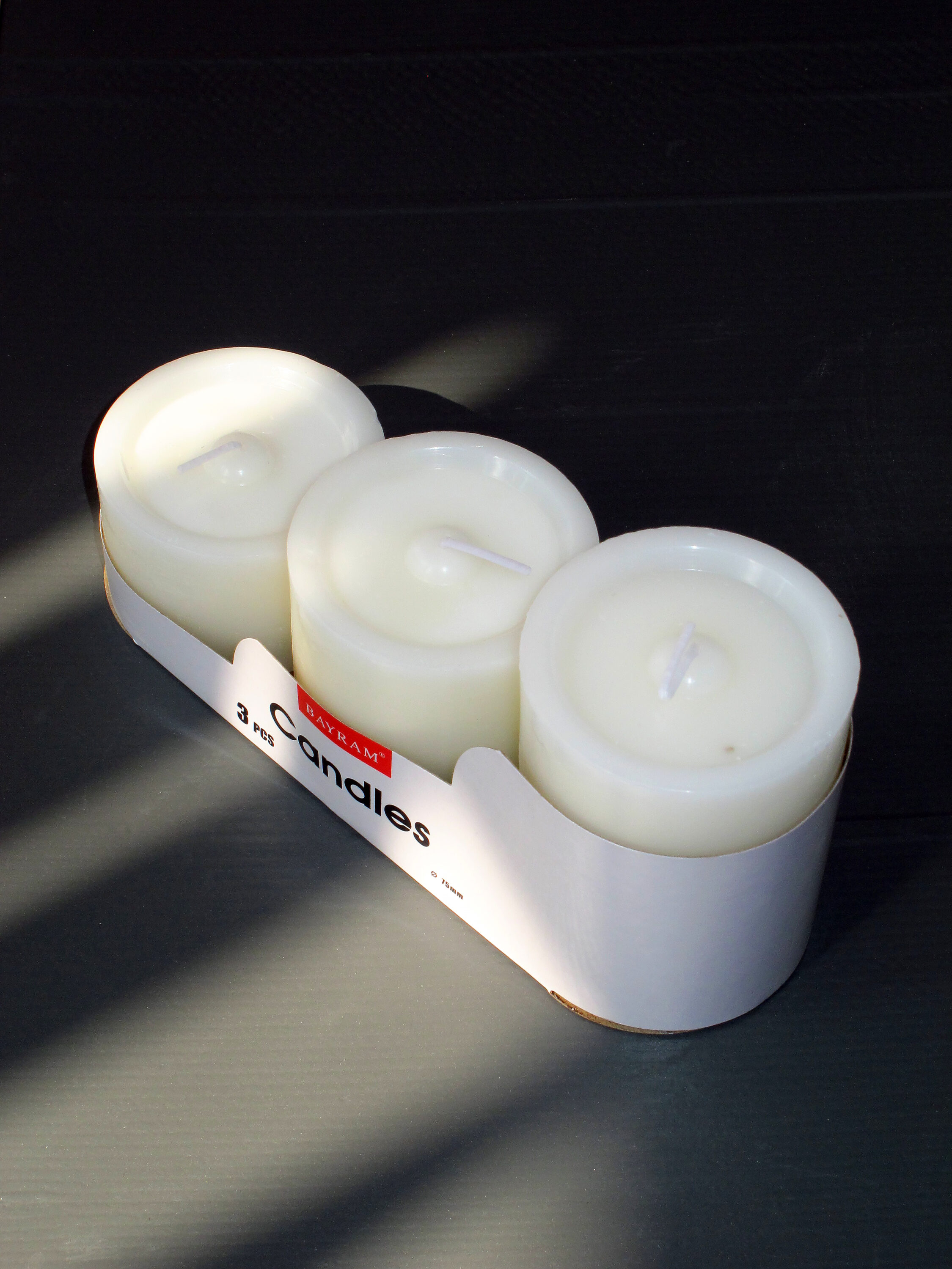 Набор свечей "Столбики белые" 3 шт воск