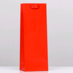 Пакет подарочный под бутылку «Красный», 13*36*10 см, бумага