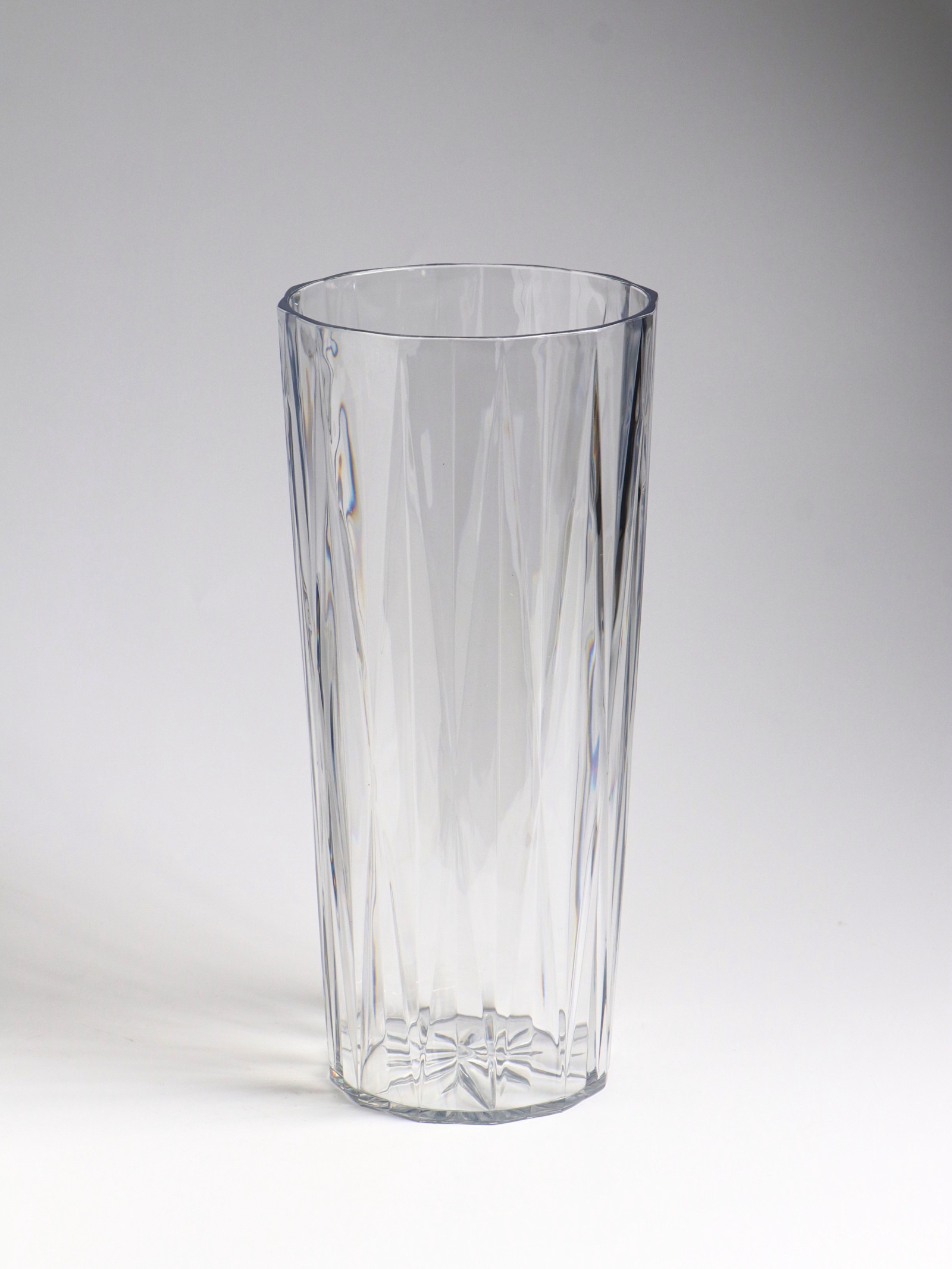 Ваза настольная "Венера" прозрачная 40х12 см пластик