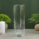 Ваза настольная "Геометрия Венера прозрачная 25х12"