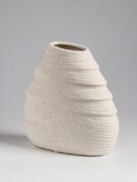 Ваза настольная "Элладио", 18*17,5 см, цвет белый, керамика