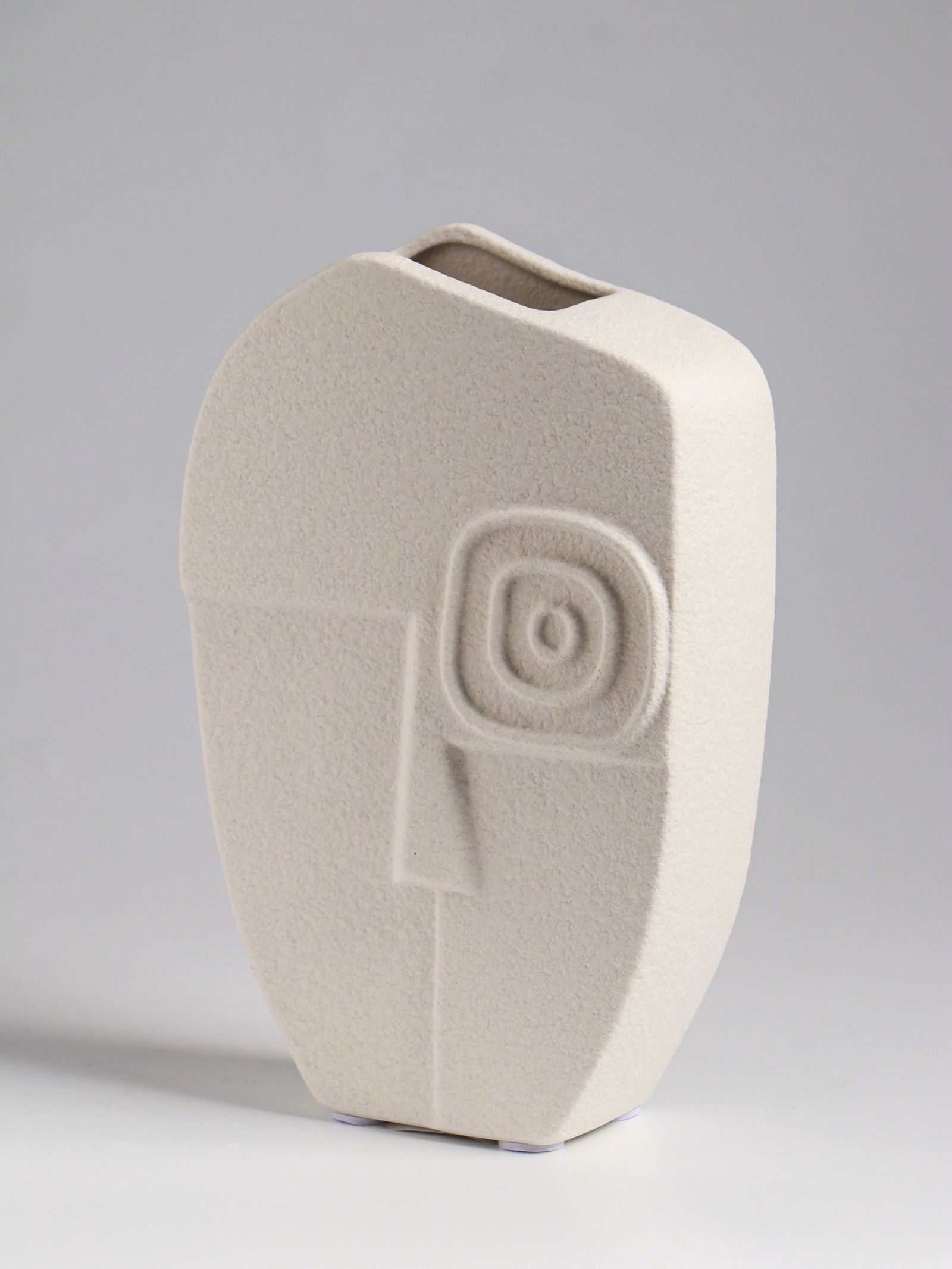 Ваза настольная "Ачиль", 20,5*13 см, цвет белый, керамика