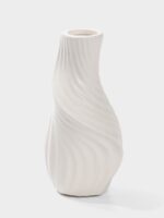 Ваза настольная "Пласидо", 18*8 см, цвет белый, керамика