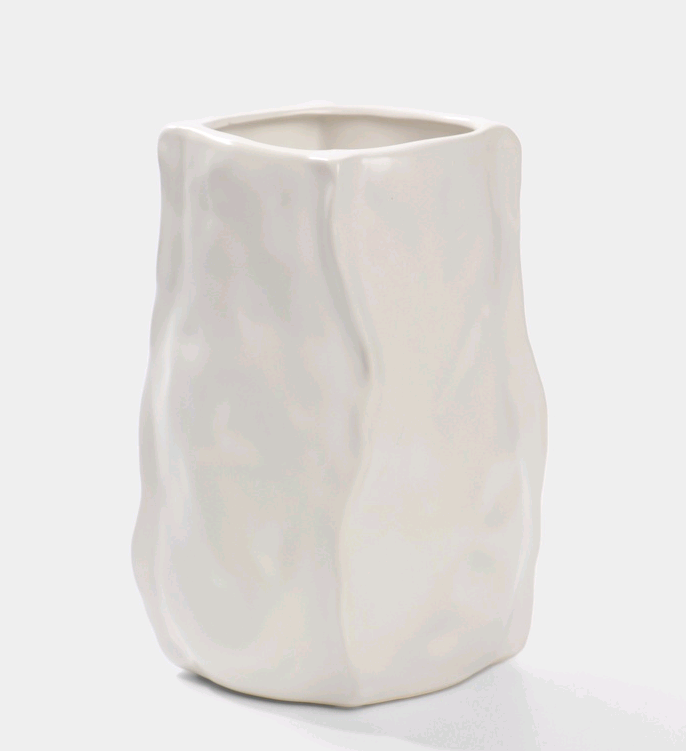 Ваза настольная "Габино", 18,5*12 см, цвет белый, керамика